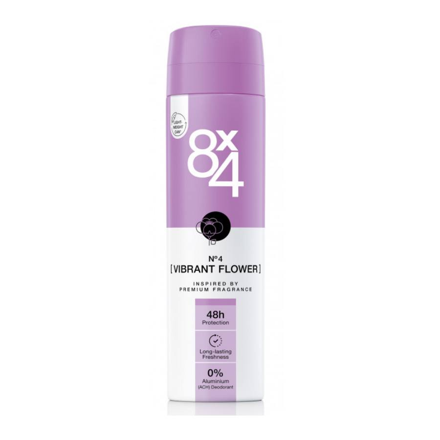 اسپری دئودورانت زنانه 8x4 شماره 4 مدل Vibrant Flower