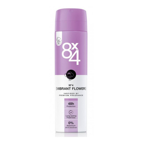 اسپری دئودورانت زنانه 8x4 شماره 4 مدل Vibrant Flower