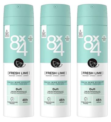 اسپری دئودورانت 8x4 مدل Fresh Lime