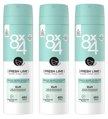 اسپری دئودورانت 8x4 مدل Fresh Lime