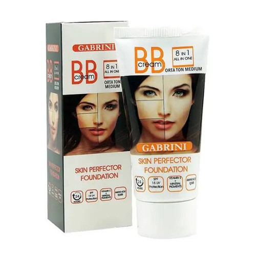 BB کرم گابرینی Gabrini مدل 8in1 تون متوسط Medium با SPF15