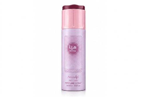 اسپری عطر هیا HAYA Aroma 56 حجم 200 میل با رایحه زنانه و ماندگار