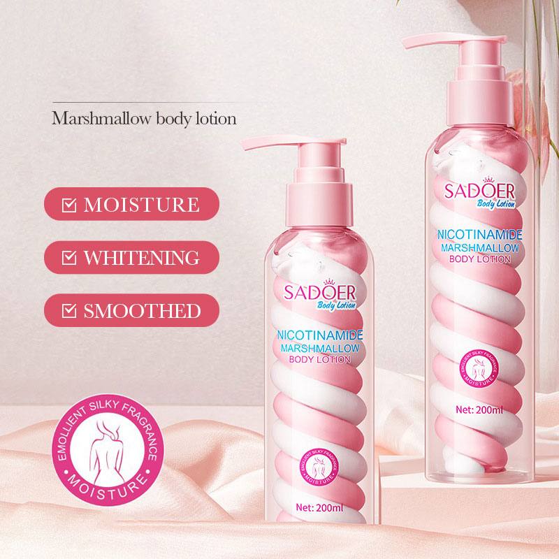 لوسیون بدن سادور نیکوتینامید – SADOER Nicotinamide Marshmallow Body Lotion 200ml